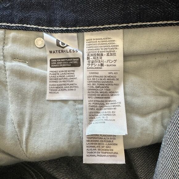 Levi's Men's Straight Denim Jeans 34x30 Silver Tab Dark Wash 90s Street Style - Picture 7 of 9